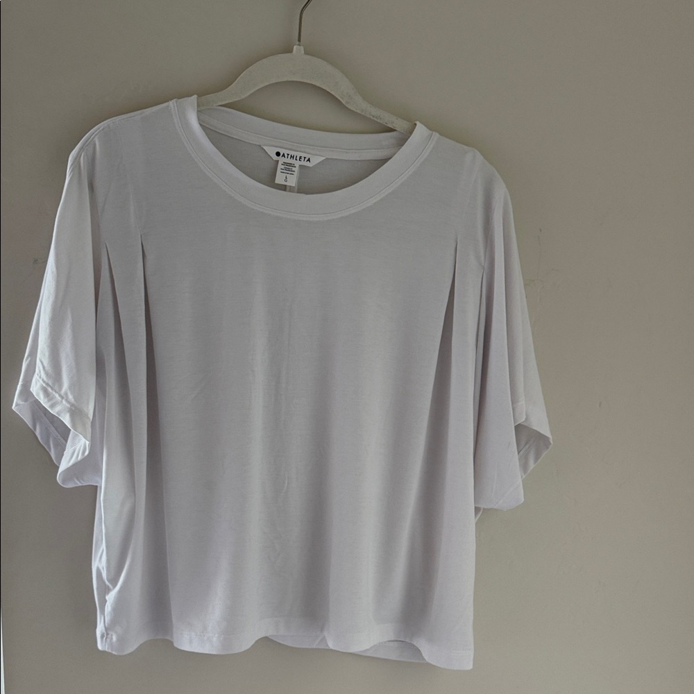Athleta White Short Sleeve Tee